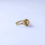 Vintage gouden ring 18 karaat goud met parel